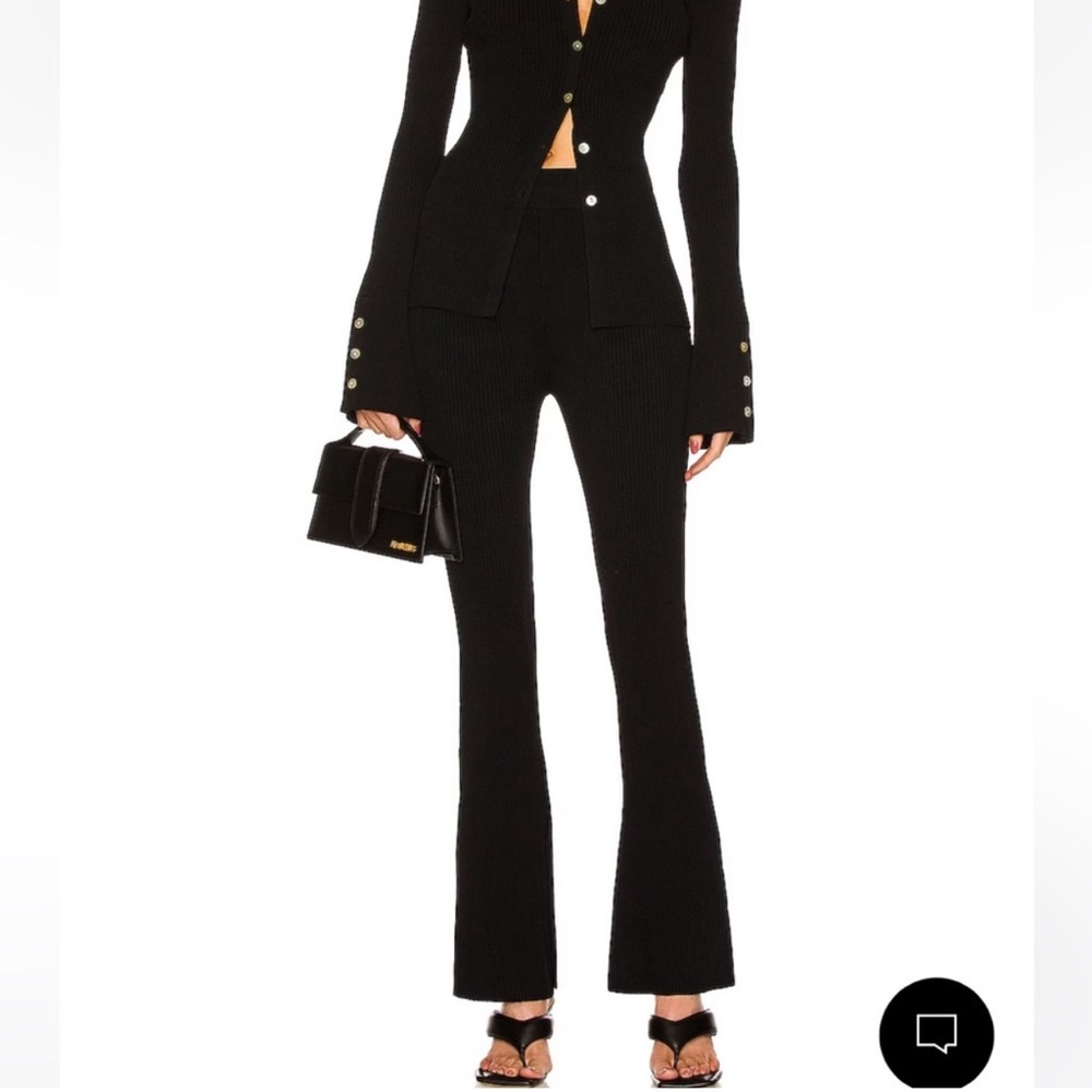LE ORE Rimini Rib Knit Flared Pants Plus 2X - Picture 3 of 11